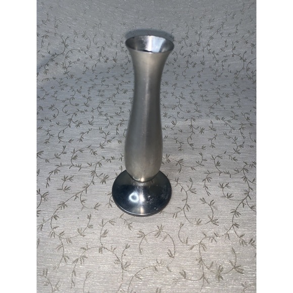 Daalderop Made In Holland Small Pewter Bud Vase 6.75" Tall - Picture 5 of 10